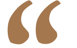 Brown quotation marks on a black background.
