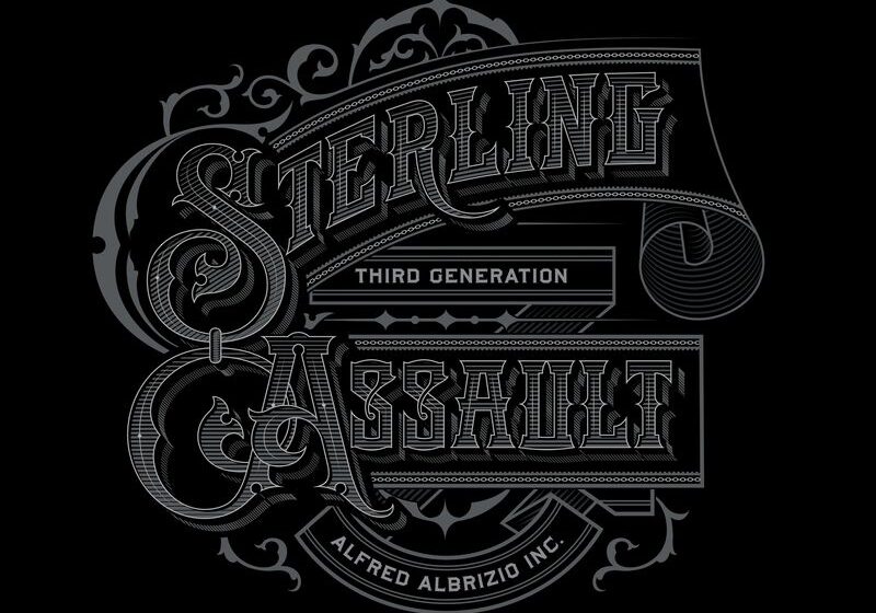 Vintage-style black and white logo for Sterling Cassette.